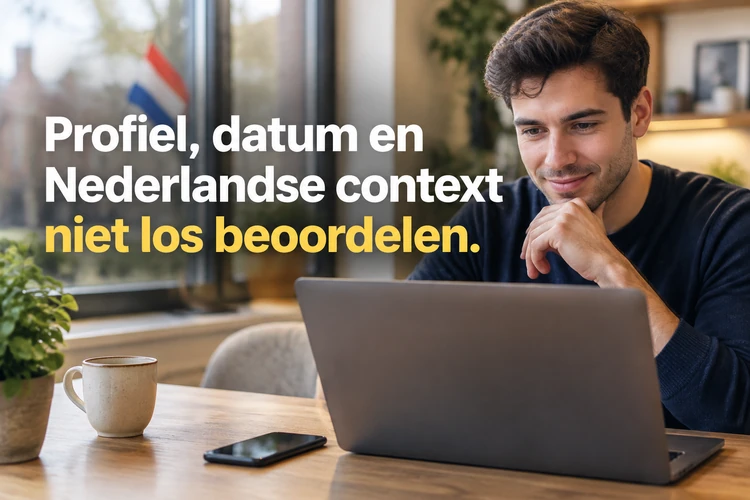 Profiel, datum en Nederlandse context niet los beoordelen